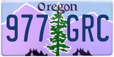 OR license plate 977GRC