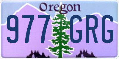 OR license plate 977GRG