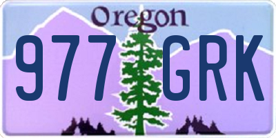 OR license plate 977GRK