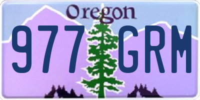 OR license plate 977GRM