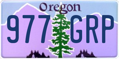 OR license plate 977GRP