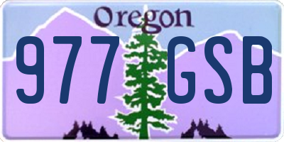 OR license plate 977GSB
