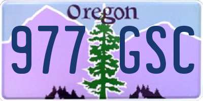OR license plate 977GSC
