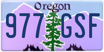 OR license plate 977GSF