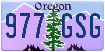 OR license plate 977GSG