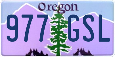 OR license plate 977GSL