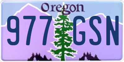OR license plate 977GSN