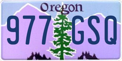 OR license plate 977GSQ