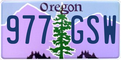 OR license plate 977GSW