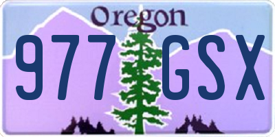 OR license plate 977GSX