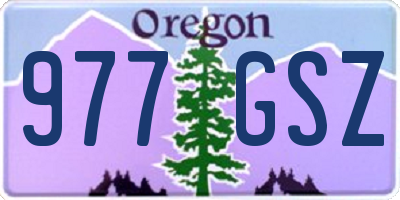 OR license plate 977GSZ