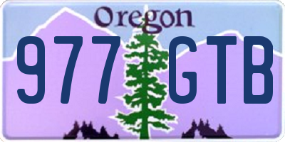 OR license plate 977GTB