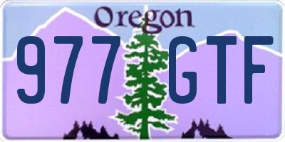 OR license plate 977GTF