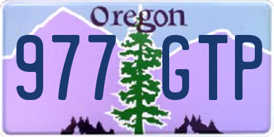 OR license plate 977GTP