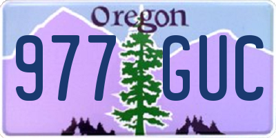 OR license plate 977GUC