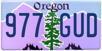 OR license plate 977GUD