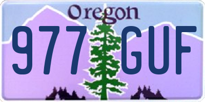 OR license plate 977GUF