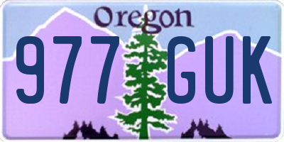 OR license plate 977GUK