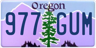 OR license plate 977GUM