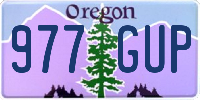 OR license plate 977GUP