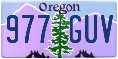 OR license plate 977GUV