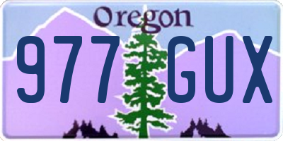 OR license plate 977GUX