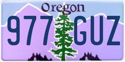 OR license plate 977GUZ