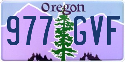 OR license plate 977GVF