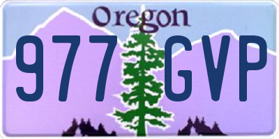 OR license plate 977GVP