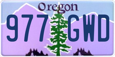 OR license plate 977GWD