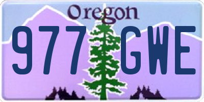 OR license plate 977GWE