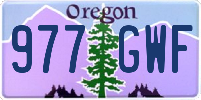 OR license plate 977GWF