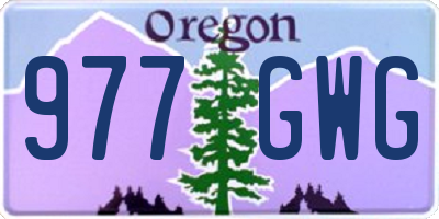 OR license plate 977GWG