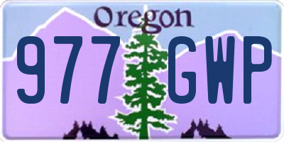 OR license plate 977GWP