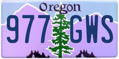 OR license plate 977GWS