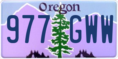 OR license plate 977GWW