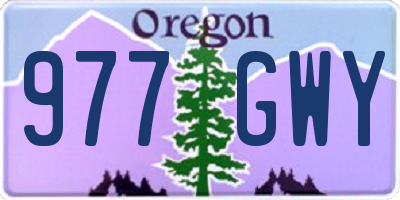 OR license plate 977GWY