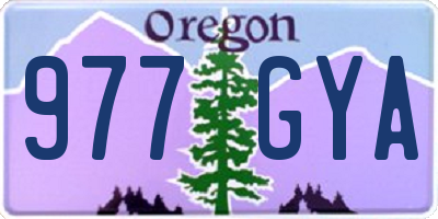 OR license plate 977GYA