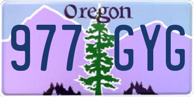 OR license plate 977GYG
