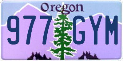 OR license plate 977GYM