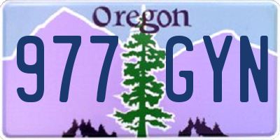 OR license plate 977GYN