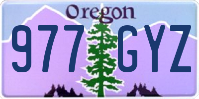 OR license plate 977GYZ