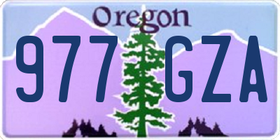 OR license plate 977GZA