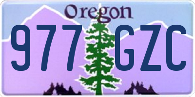OR license plate 977GZC