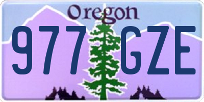OR license plate 977GZE
