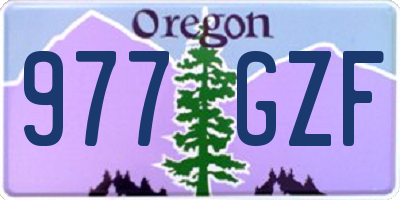 OR license plate 977GZF