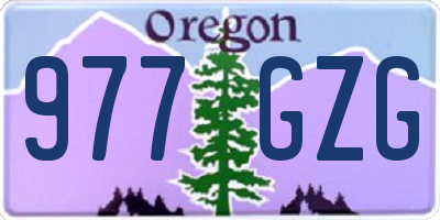 OR license plate 977GZG