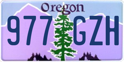 OR license plate 977GZH