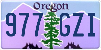 OR license plate 977GZI