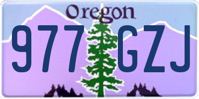 OR license plate 977GZJ